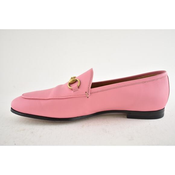 Gucci Jordaan Butterfly Pink Leather Gold Horsebit Mule Slipper Flat Loafer 40 - Picture 16 of 16